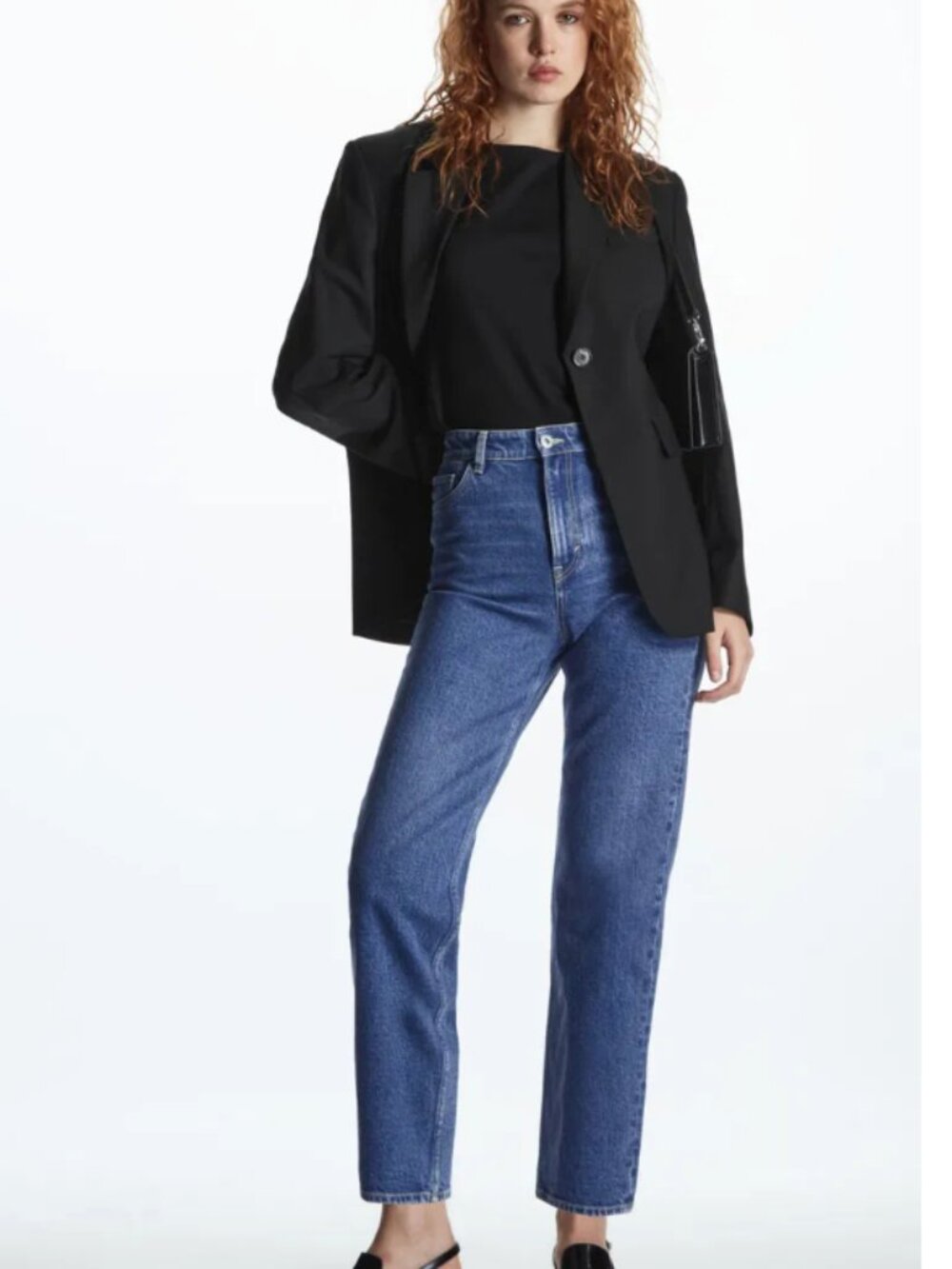 COS Straight Leg Extra High Rise Ankle Length Jeans Size 26